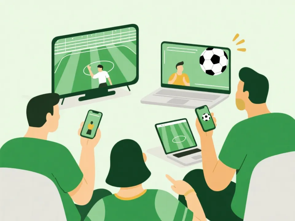 多设备观看世界杯直播的示意图