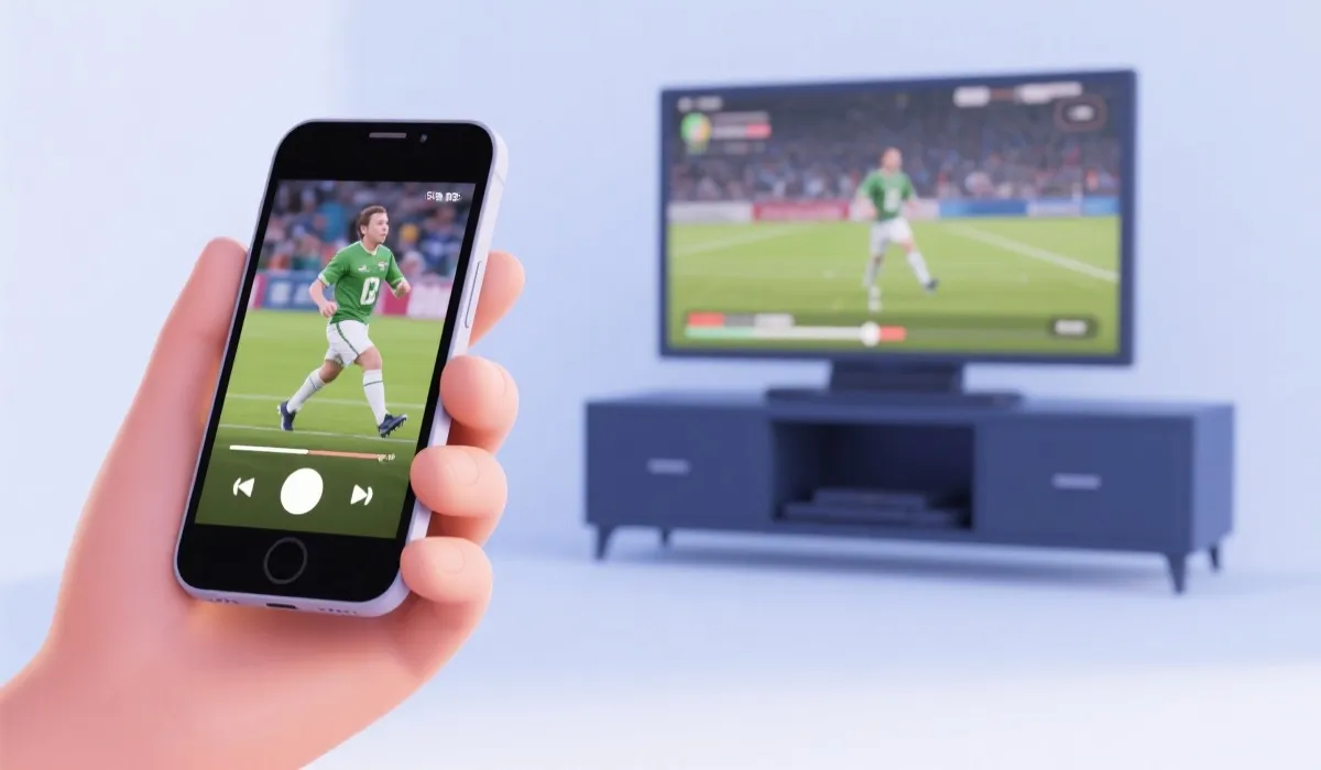 手机投屏到电视的示意图